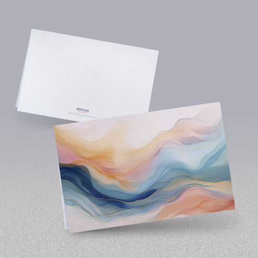 BONANI Grußkarte 10 "Goldader", 17 x 11 cm, Klappkarte inkl. Umschlag - BONANI Design Schreibwaren