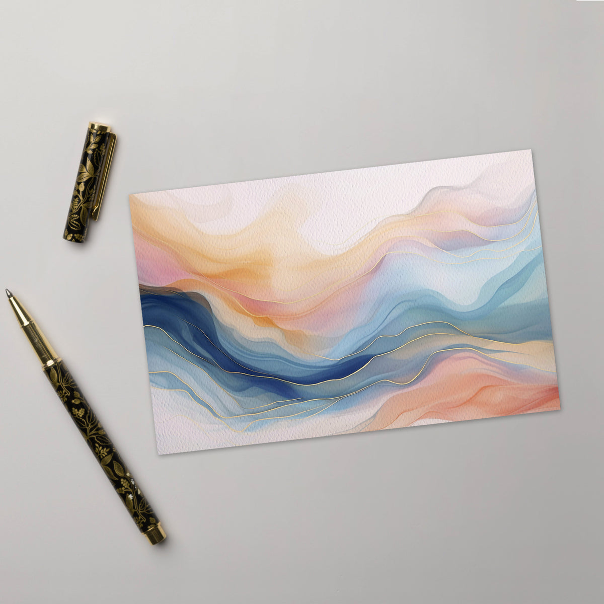 BONANI Grußkarte 10 "Goldader", 17 x 11 cm, Klappkarte inkl. Umschlag - BONANI Design Schreibwaren