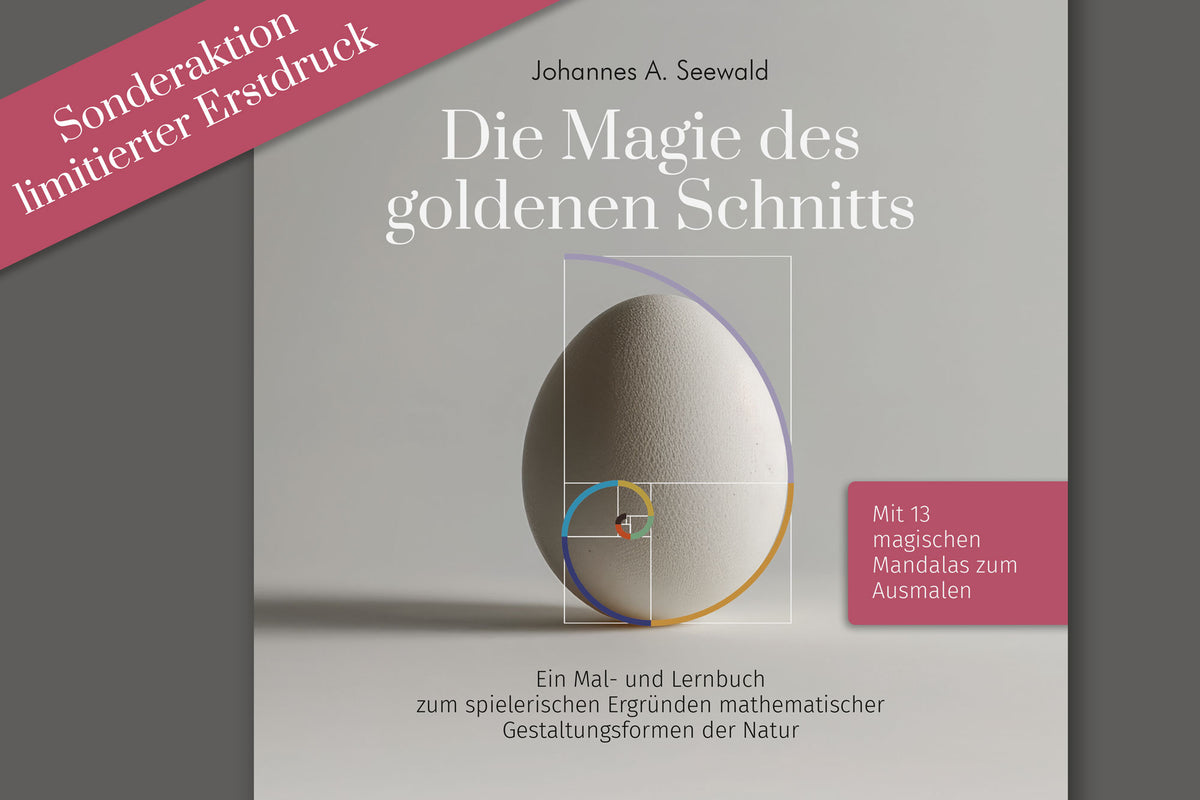 Limitierter Erstdruck: Mal - und Lernbuch "Die Magie des goldenen Schnitts", Hardcover, 40 Seiten - BONANI Design Buch