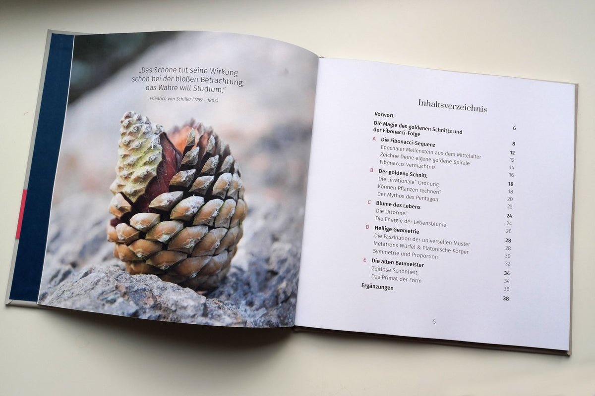 Limitierter Erstdruck: Mal - und Lernbuch "Die Magie des goldenen Schnitts", Hardcover, 40 Seiten - BONANI Design Buch