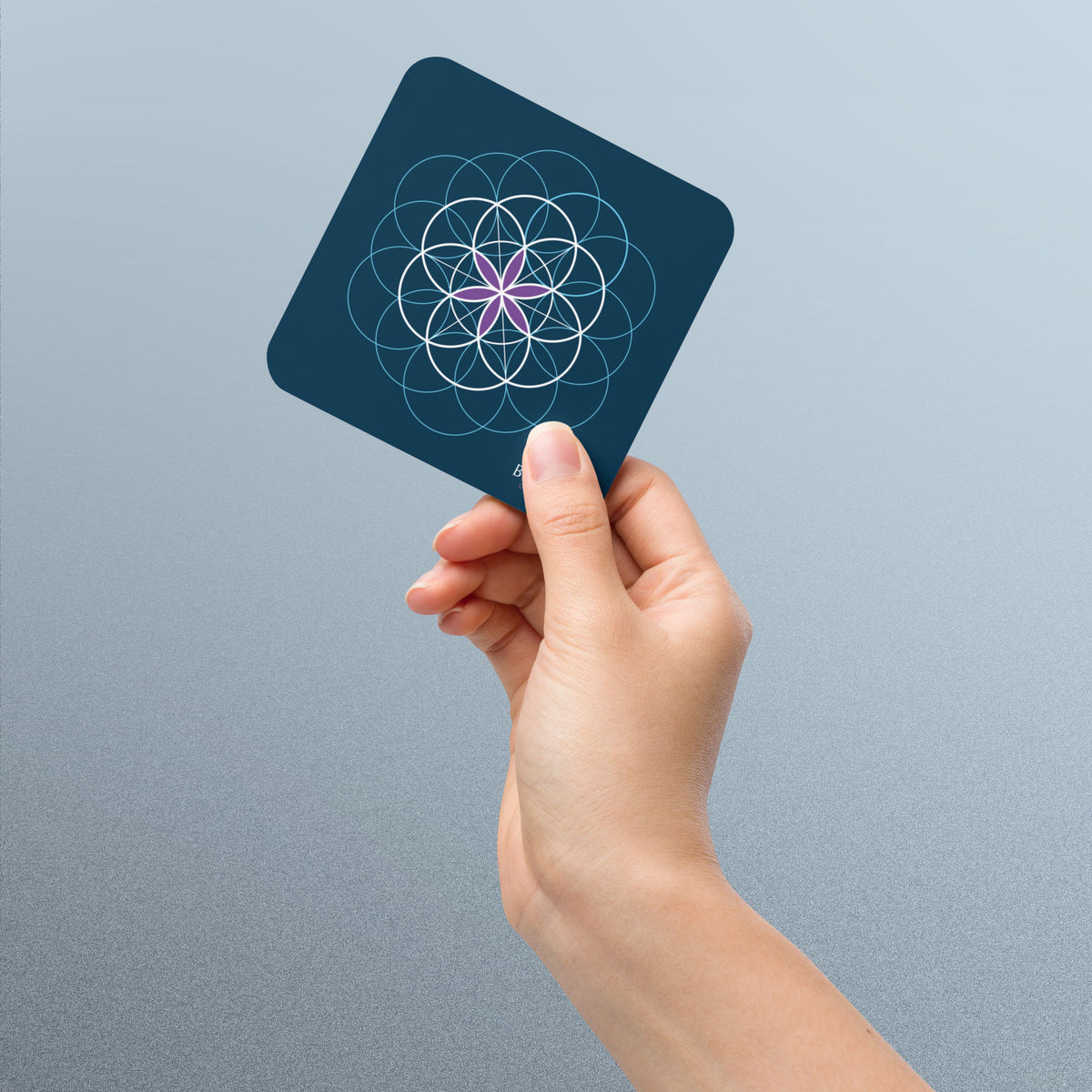 Korkuntersetzer mit der Blume des Lebens, Symbol der heiligen Geometrie - BONANI Design