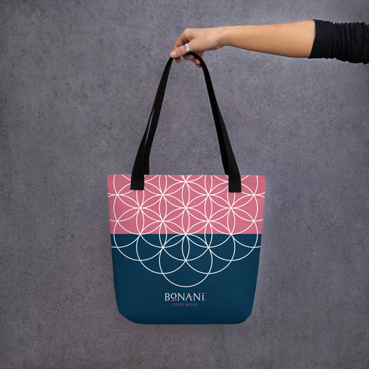 Stofftasche "Blume des Lebens", einem Symbol der heiligen Geometrie, für alles was tragbar ist - BONANI Design Stofftasche