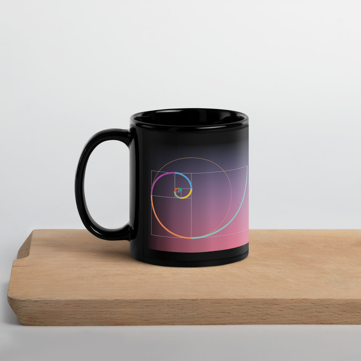 Keramiktasse "Goldener Schnitt" in schwarz - BONANI Design Keramiktasse 0,3 l