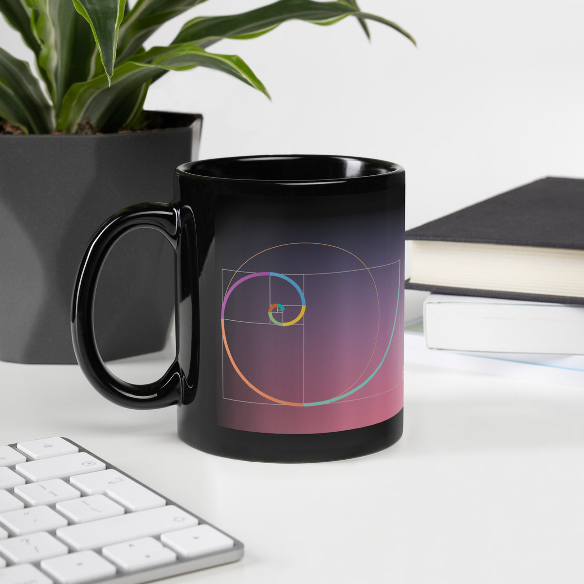 Keramiktasse "Goldener Schnitt" in schwarz - BONANI Design Keramiktasse 0,3 l