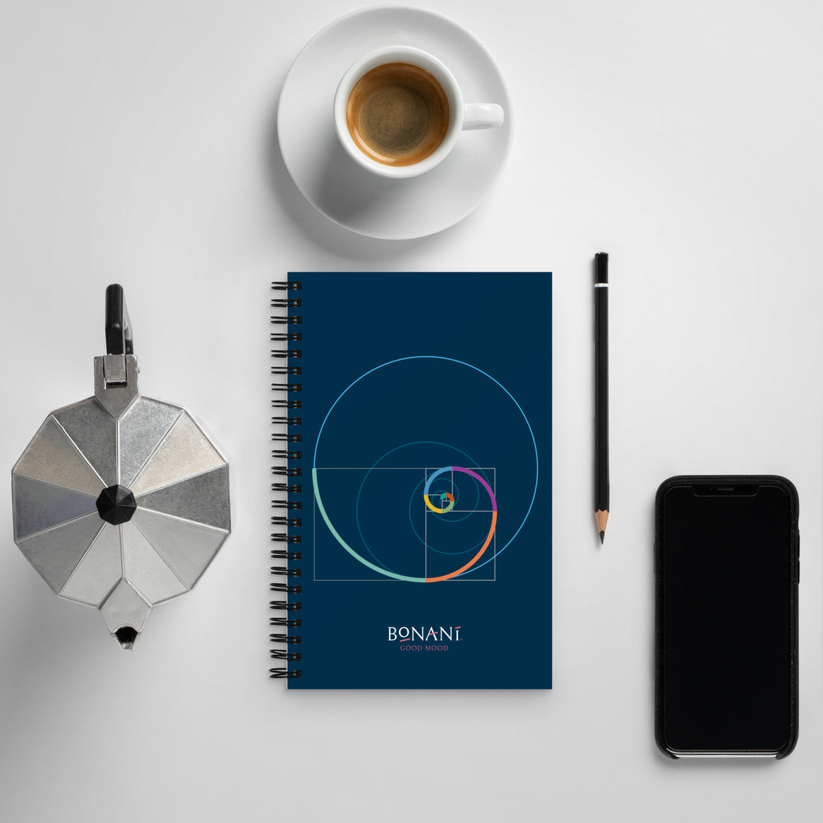 Spiral - Notizbuch "Goldener Schnitt", DIN A5 - BONANI Design Schreibwaren