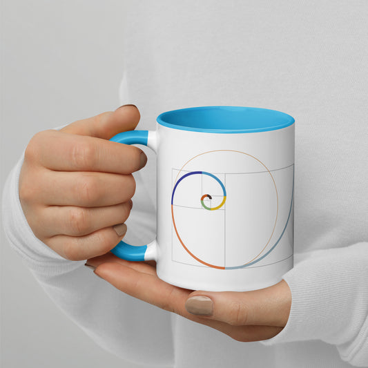 Keramiktasse "Goldener Schnitt" mit Fibonacci - Spirale - BONANI Design Keramiktasse 0,3 l
