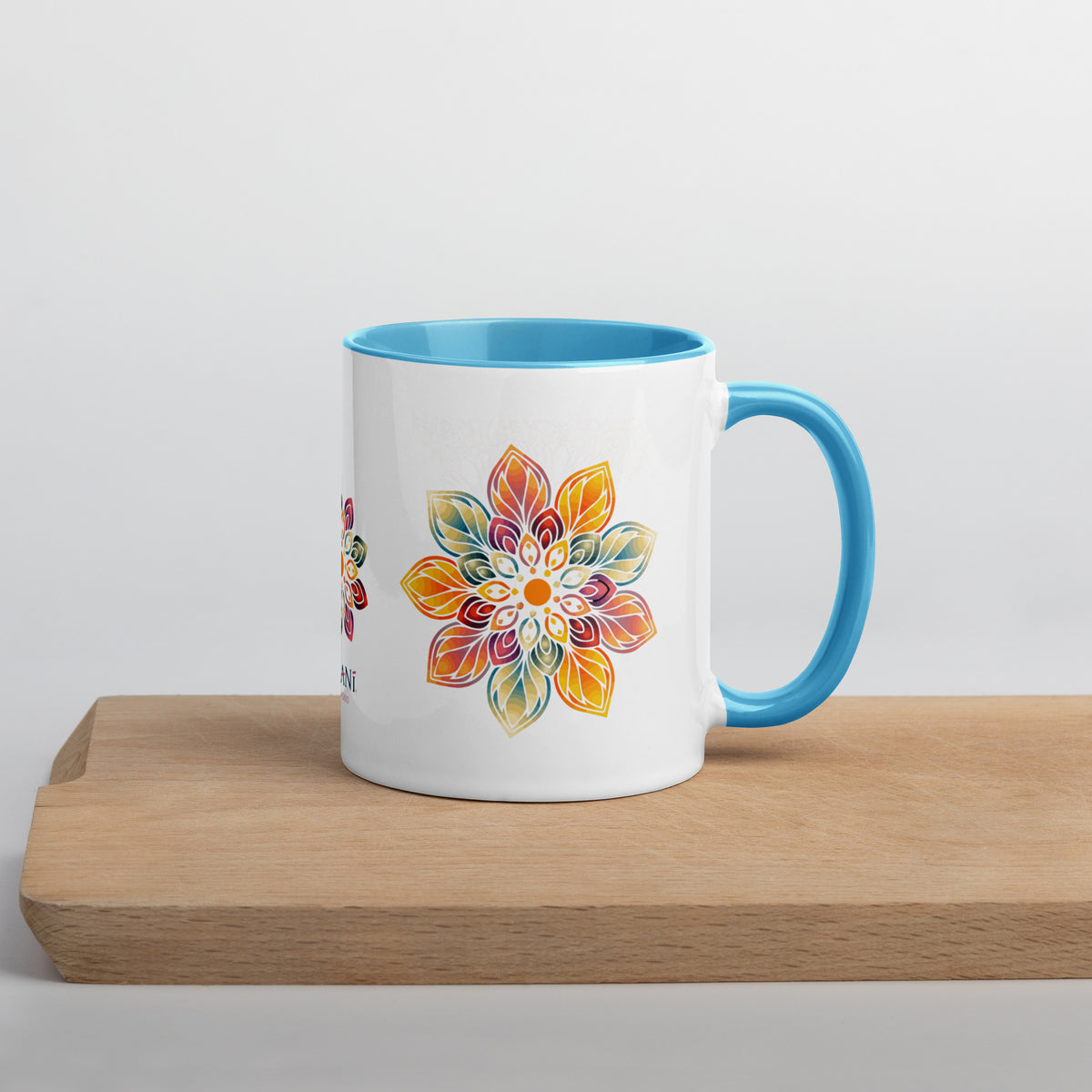 Keramiktasse "Mandala" in weiss mit farbiger Innenseite - BONANI Design Keramiktasse 0,3 l