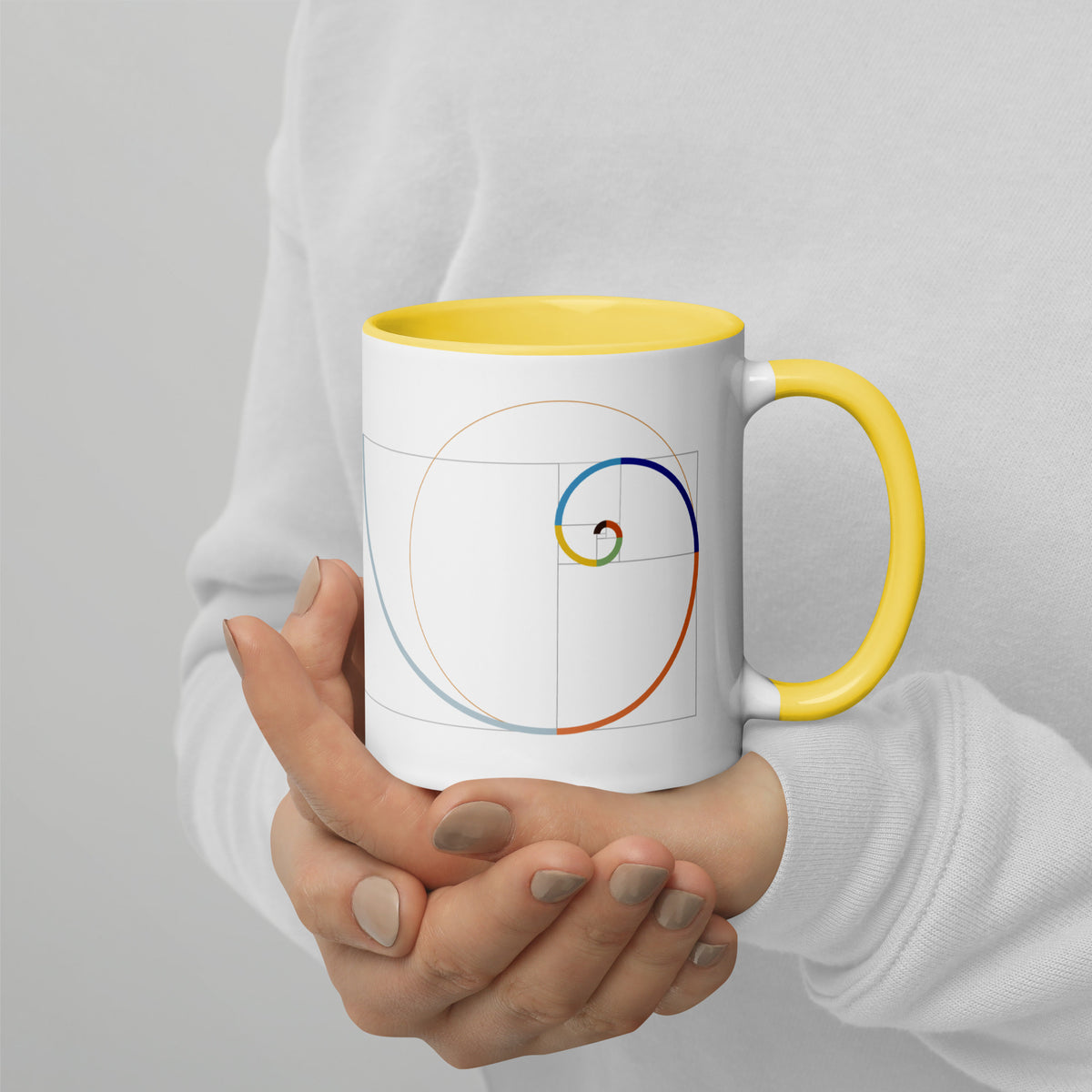 Keramiktasse "Goldener Schnitt" mit Fibonacci - Spirale - BONANI Design Keramiktasse 0,3 l